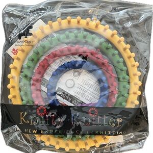 🔴New Knifty Knitter 4 Round Knitting Looms Crafts Weaving Patterns Directions